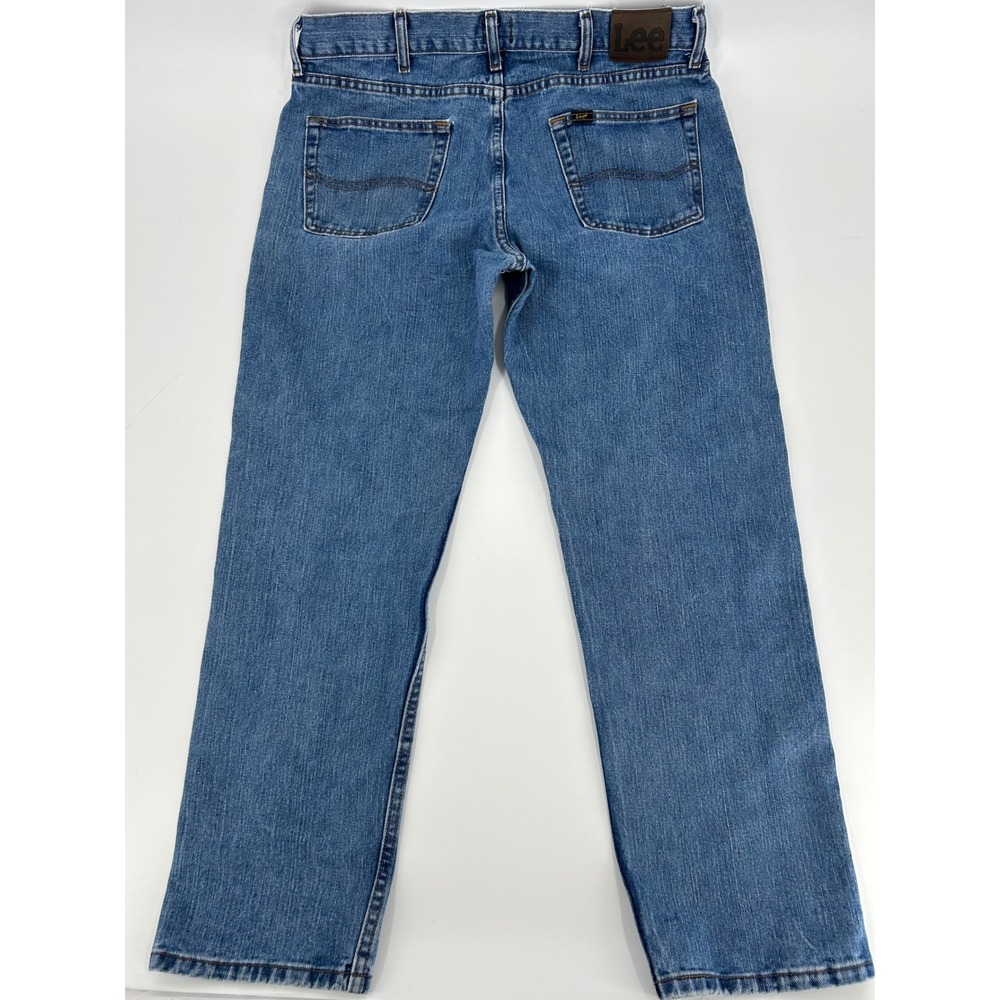 Lee Regular Fit Mens Medium Wash Straight Leg Denim Jeans 36x30 102008944